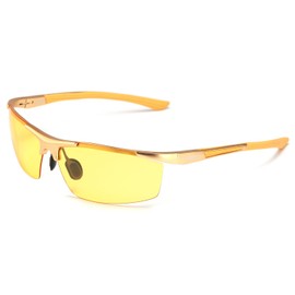 SOXICK Men's Night Sunglasses, Driving Sunglasses, Yellow Lens, Polarized Night Sunglasses, For Night Fishing, Night Driving, Rain, Ultra Lightweight, UV Protection, Bicycle, Fishing, Baseball,