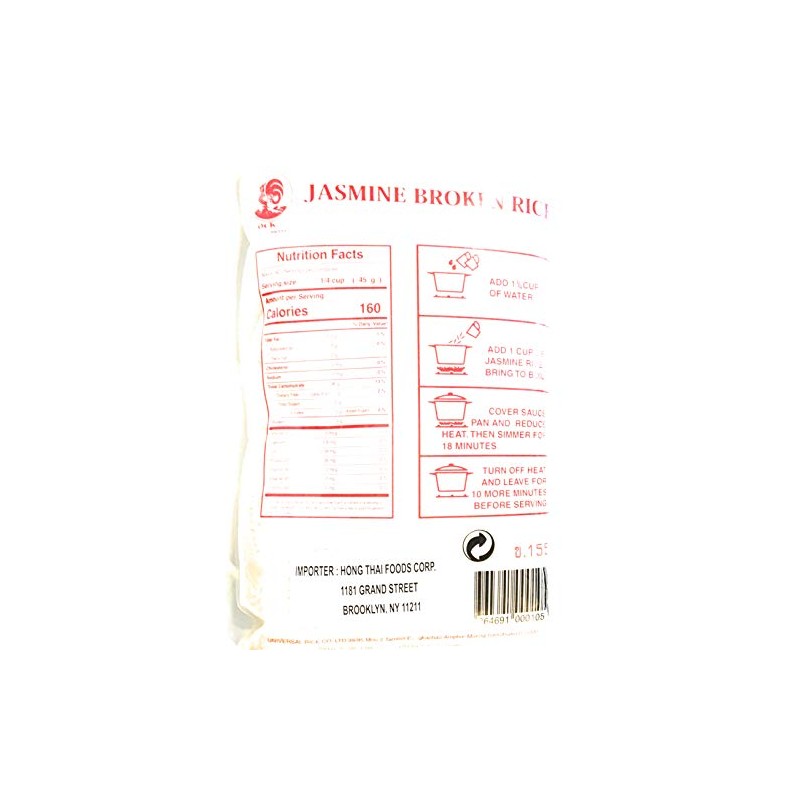 Cock Brand Jasmine Broken Rice 5 Lbs(2 Pack)