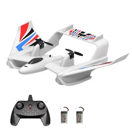 GoolRC RC Plane Remote Control Airplane, 3 in 1 Water Land Air RC Airplane, 2.4GHz 2CH RC Aircraft, RC Glider with Gyroscope and Stunt Flying, 2 Batteries for Beginners