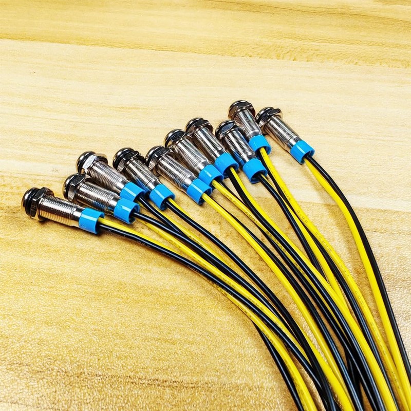 Gebildet 10pcs 6mm 1/4" 110V-220V AC LED Waterproof Metal Indicator