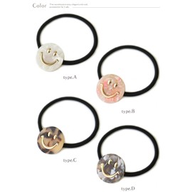 aseti Wind Smiley Motif Hair Elastic jewelvox (Jeweled Box) -