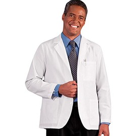 Meta 15103 Fundamentals Mens 30" Consultation Coat White XS