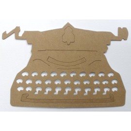 Unbranded {3}  ViNTAGE TYPEWRiTER - Bare Unfinished Chipboard Die Cuts - 5 1/4" x 3 3/8"