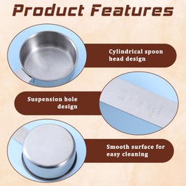 4 Pcs 1/4 Inch Cup Scoop, 60 ml Stainless Steel Measuring Cup Inner Scale Metal Liquid Measuring Scoop 2 oz Cups for Coffee, Cooking, Baking, Kitchen Wet and Dry Ingredients, Dishwasher Safe