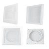 Square White Ventilation Grille with Flyscreen - Round Ø 100mm