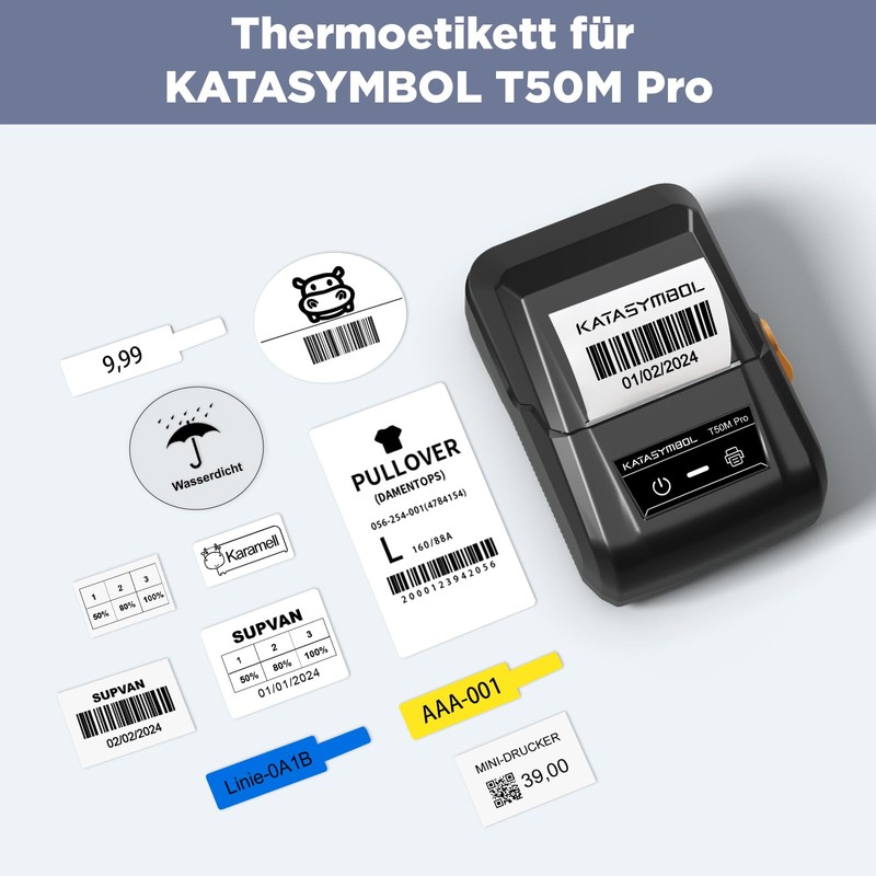 SUPVAN Katasymbol T50M Pro Label Tape Paper, Waterproof Labels for