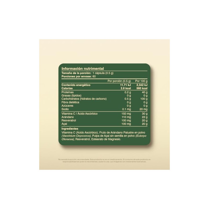 Resveratrol Acai Suplemento Multivitaminico Vitamina Arandano Acaí Capsulas Meses Vitalbotanics