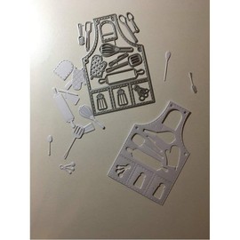 1 Pcs Kitchen Apron Cutting Dies, Kitchen Apron Metal Die Cuts,DIY Scrapbooking Artist Metal Cutting Dies Stencils for DIY Cards Making Scrapbooking Dies Cuts Photo Album Art 85MMx129MM