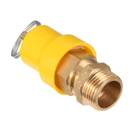 M METERXITY Air Compressor Valve Safety Valve, 1.22Mpa, Working Pressure for Low Amount of Pressure Reducing Applications, 3/8 PT Thread Yellow