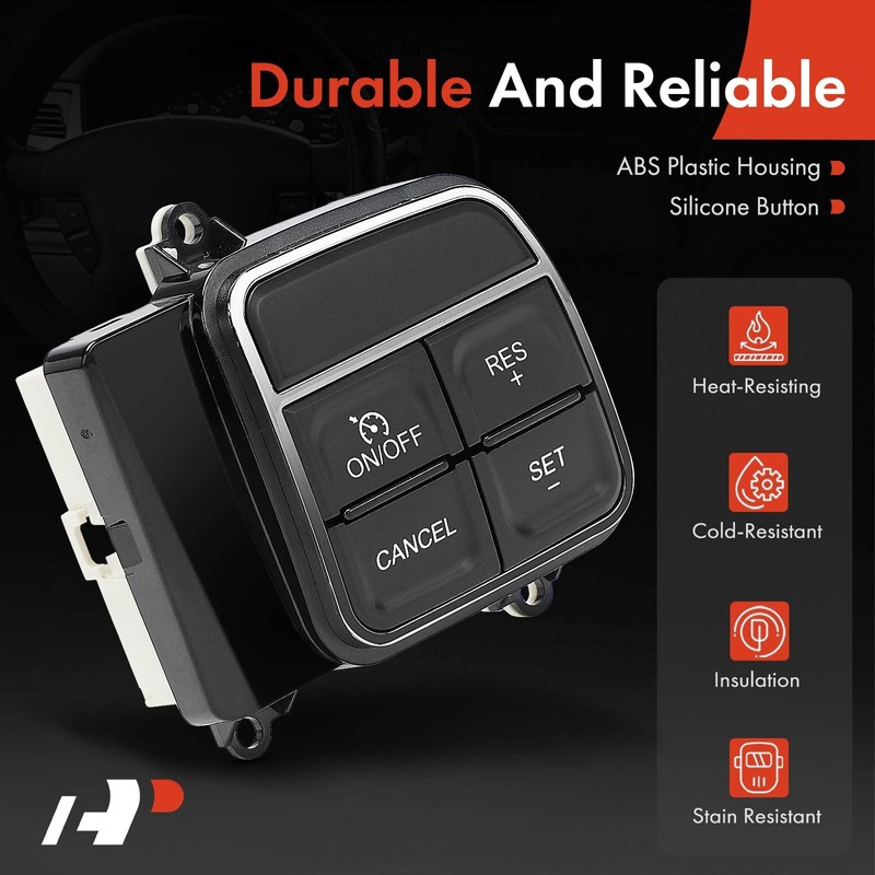 A-Premium Steering Wheel Mounted Cruise Control Switch Buttons Compatible with