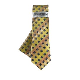 Stacy Adams Men's Tie Hanky Yellow Navy Lime Fuchsia Champagne 3.25" Wide