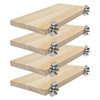 Piattaforma in legno, 4 pezzi, 19 x 10 cm, posatoi