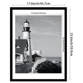 Picrit 18x24 Picture Frame 3 Pack, Black Poster Frame, Display Poster 16 x 20 with Mat or 18 x 24 without Mat for Horizontal or Vertical Wall Mounting