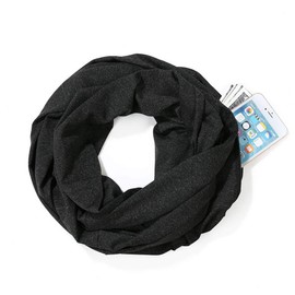Infinity Scarf with Hidden Zipper Pocket Lightweight Travel Wrap for Women Girls