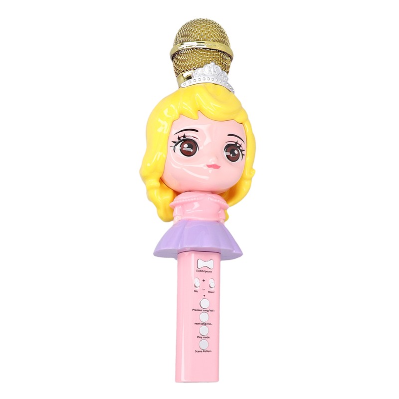 Children Microphone Cute Cartoon Exquisite Girls Wireless Bluetooth Microphone Toy