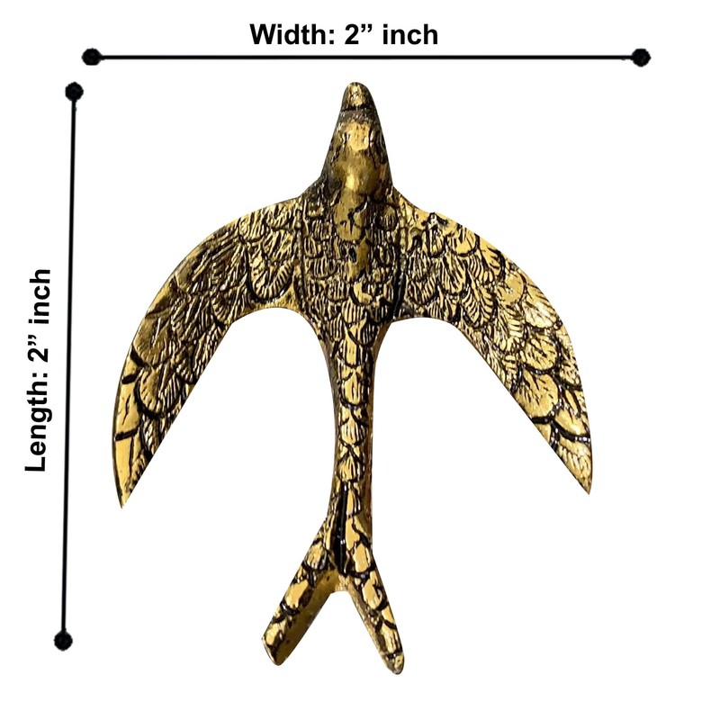 Perilla Home Set of 6 Decorative Eagle Shape Copper Knobs
