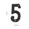Cobata 4 inch Cast Iron Mailbox Numbers - Screw In