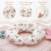 Bunnikins & Clover Cotton Breastfeeding Nursing Pillow with Removable Cover,
