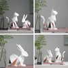 Amoy-Art Rabbit Sculptures Figures Modern Arts Decor Animal Statue Living