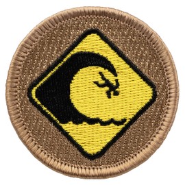 High Surf Patrol Patch - 2" Diameter Round Embroidered Patch (Iron-on)