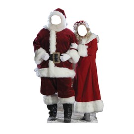 Cardboard People Santa and Mrs. Claus Life Size Cardboard Cutout Stand-in