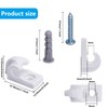 Sfcddtlg 25 Pcs White Down Wall Clips - Wire Shelf