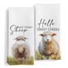 Qeheb Sheep Gifts Funny Hand Towels Set of 2, Hello