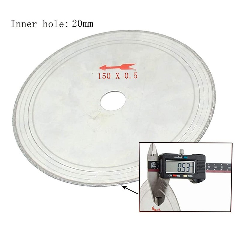 𝐉𝐔𝐍𝐋𝐈𝐗𝐍 5 Pcs Thin Lapidary Saw Blade, 6 inch Dia