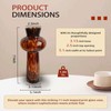 11" High Luxe Leopard Glass Vase — Unique Modern Amber