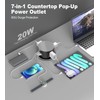 4.75" Pop Up Countertop Outlet with 20W USB-C, Space Saver
