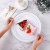 BESTVIP 100PCS Silver Plastic Plate, Disposable Party Plates with 50