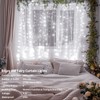 Ryblgled 300 LED Battery Operated Curtain Lights,10ftx10ft Battery Power Fairy