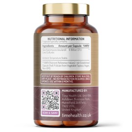 New: Saccharomyces Boulardii Probiotic – 6 Billion CFU –120 Capsules – Travel Ready S Boulardii (No Refrigeration Required) – Proven to Reach The Gut Alive – Vegan – GMP – UK Supplement