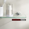 JQK Bathroom Glass Shelf Chrome, Tempered Glass Shower Storage 14
