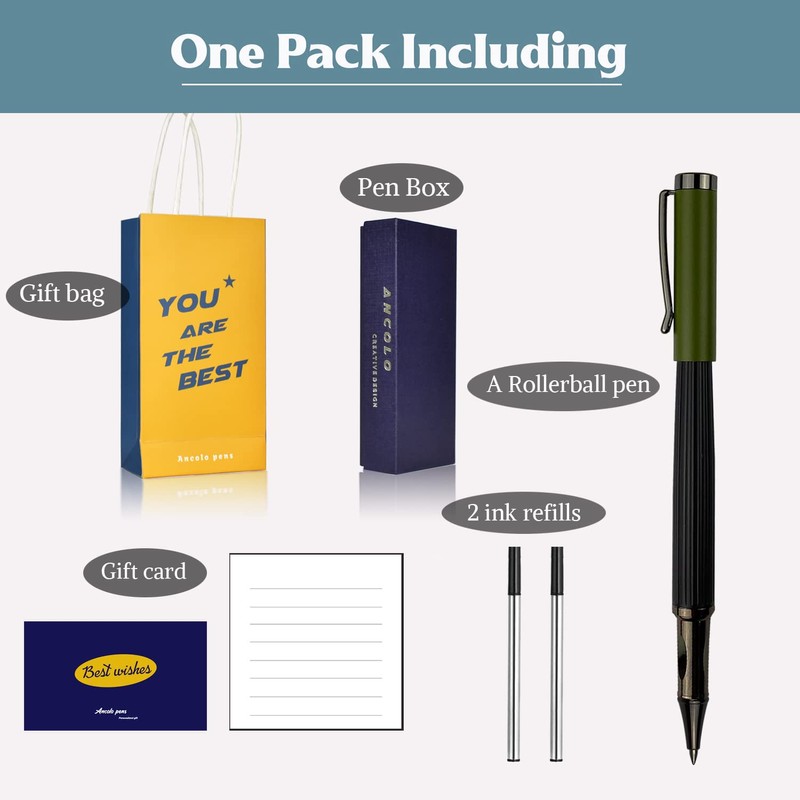 Ancolo Custom ink Pens with Name on the Pens -