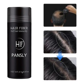 Polvo De Fibra Capilar Negro Cubre Raz De Cabello Calvicie