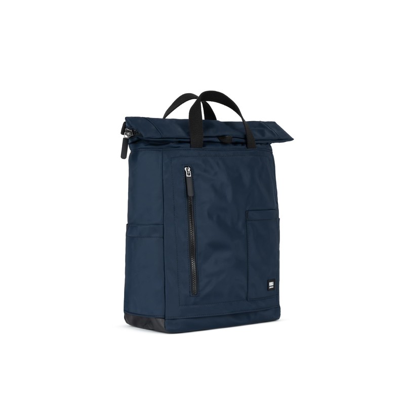 ROKA London Camden P Medium Recycled Nylon Midnight Rolltop Backpack