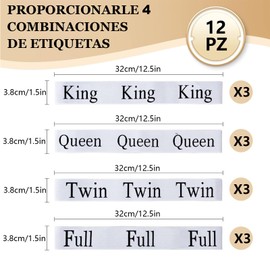 GDYFU 12 Bandas organizadoras de sábanas,correas elásticas para ropa de cama,etiquetas elásticas de lino para juegos de sábanas，para ropa de cama, organización de armarios，organización de Guardarropa