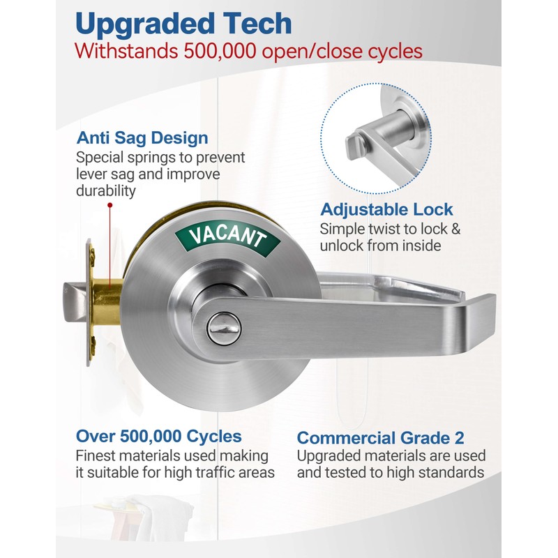 Polar Tangro Privacy Indicator Handle Door Lock - Occupied Door