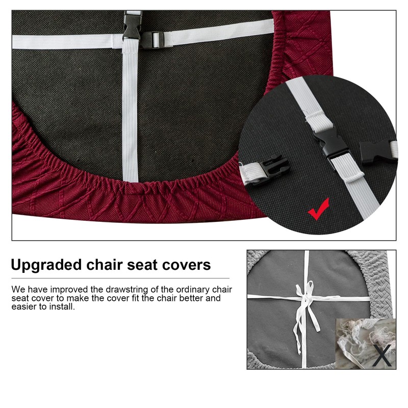 Genina Waterproof Seat Covers for Dining Room Chairs Covers Dining