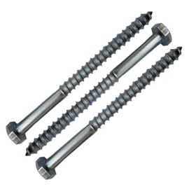M8 Coach Wood Screws Hex Head Width 13mm Zinc Plated Steel Screw Hexagon Lag Half Thread Self-Tapping Bolts Silver Long 8inch 8 x 200mm (8" x 0.3") Box of 3 pcs