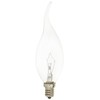 Bulbrite Incandescent CA11 Candelabra Screw Base (E12) Light Bulb, 1