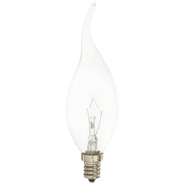Bulbrite Incandescent CA11 Candelabra Screw Base (E12) Light Bulb, 1 Count (Pack of 1), Clear