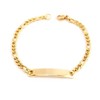 aplusashop ID Figaro Girl's Friendship Bracelet with Engraving in Gold