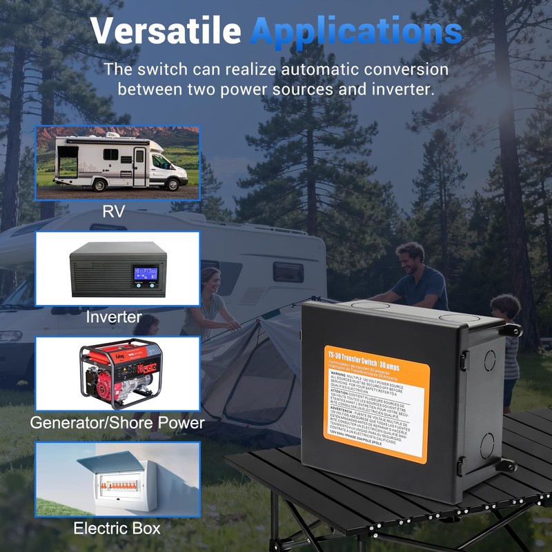 KUTTOLE 30 Amp Transfer Switch, Automatic Generator Transfer Switch for