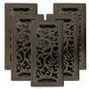 Sierra Grates 4" x 10" Floral Design Floor Register in