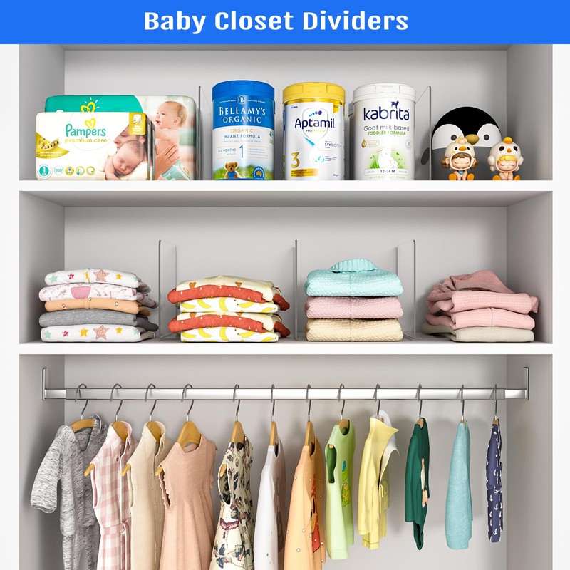 OKPOW Shelf Dividers Closet Organizer - 12" Tall X 9"