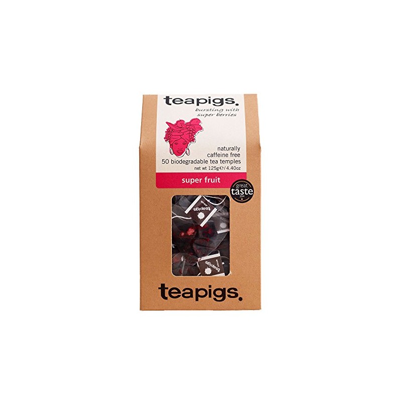 Teapigs Super Fruit Tea Bags Made With Whole Fruit, caffeine-free,