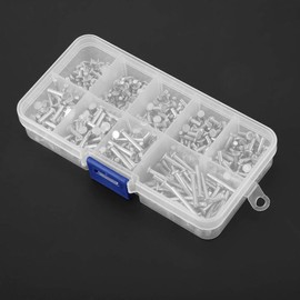 Set of 450 Flat Head Rivets Aluminium with Rivet M2.5 Length 3 mm - 20 mm