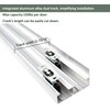DIYHD 96" Ceiling Mount Box Rail Bypass Sliding Door Hardware